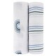 preview thumbnail 2 of 7, Ely's & Co. Cotton Muslin Swaddle Blanket - 2 Pack - 42"x42" 0-24 months - Blue Rainbow/Stripes