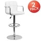 preview thumbnail 44 of 103, Quilted Vinyl Adjustable Chrome Bar Stool (Set of 2)