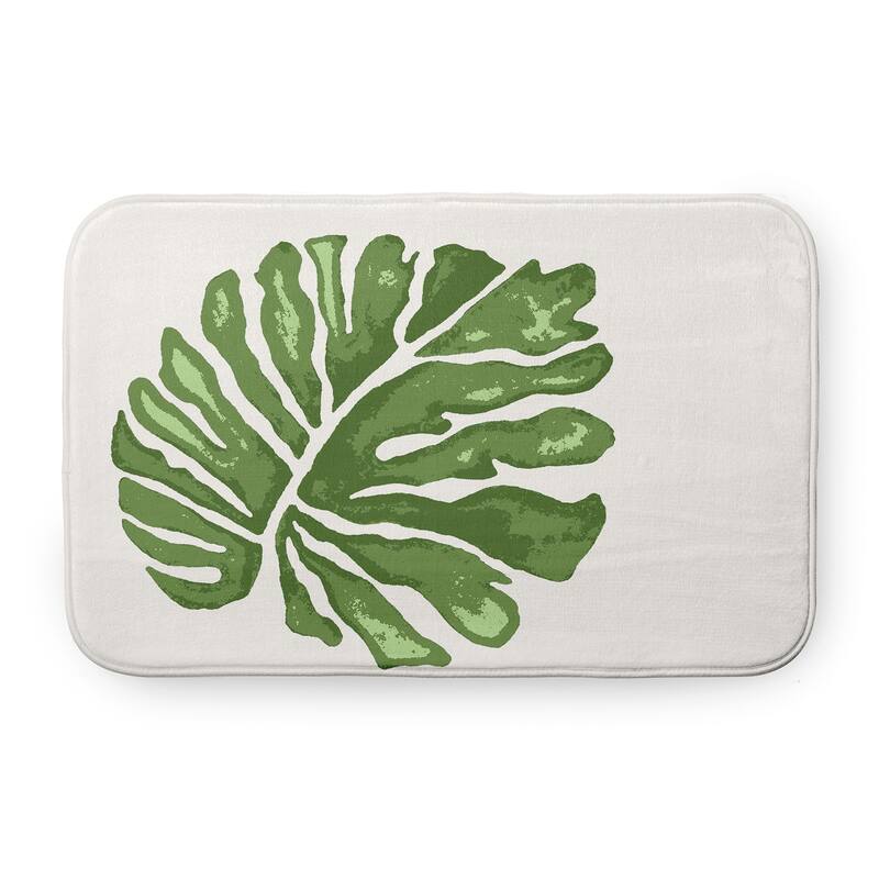Big Leaf Bathmat - 34" x 21" - Green