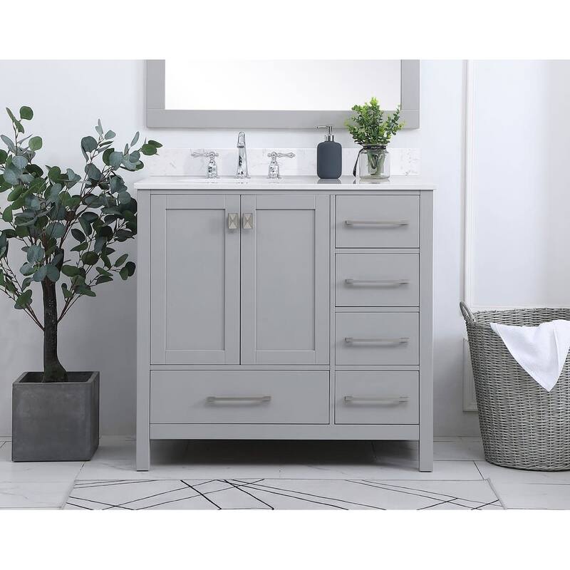 Elegant Lighting VF18836-BS Irene 36" Free Standing Single Basin