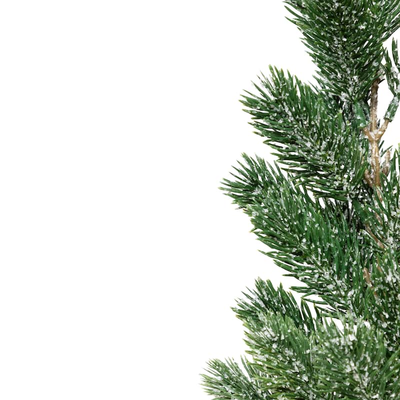 Frosted Pine in Burlap Base Christmas Tree - 17.5" - Unlit