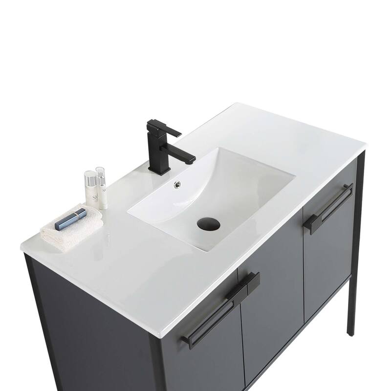 Fine Fixtures Oakville Bathroom Vanity with White Ceramic Sink
