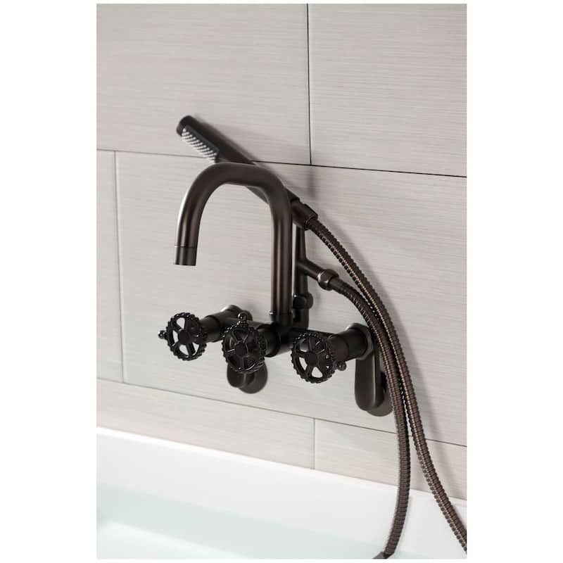 Kingston Brass AE845.CG Fuller Wall Mounted Tub Filler with Built-In