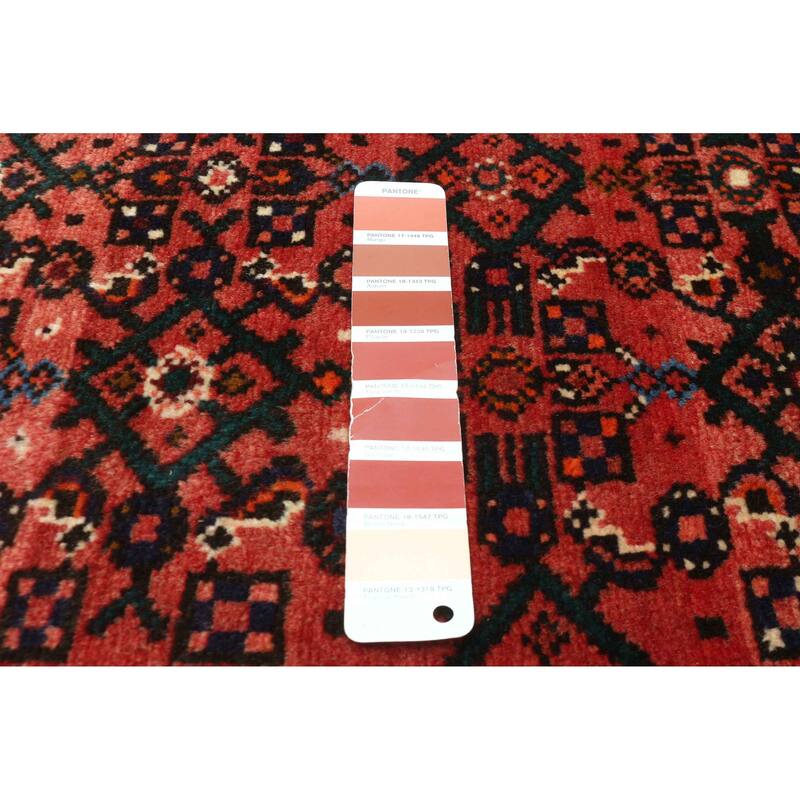 ECARPETGALLERY Hand-knotted Andelz Red Wool Rug - 2'9 x 12'6