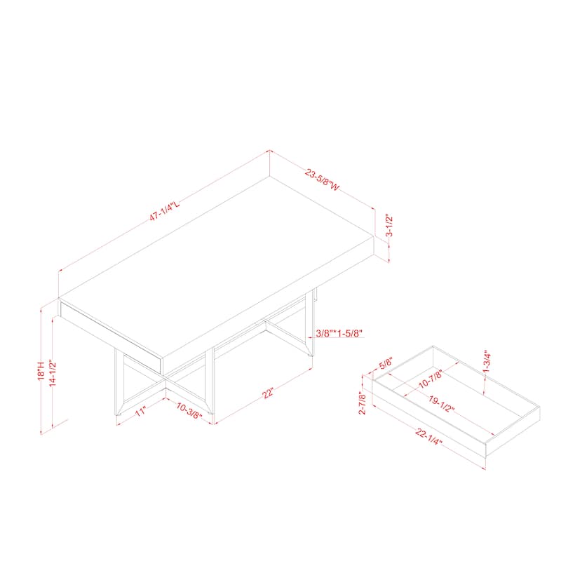 Granala Contemporary Steel 3-Piece Storage Coffee Table Set by Furniture of America