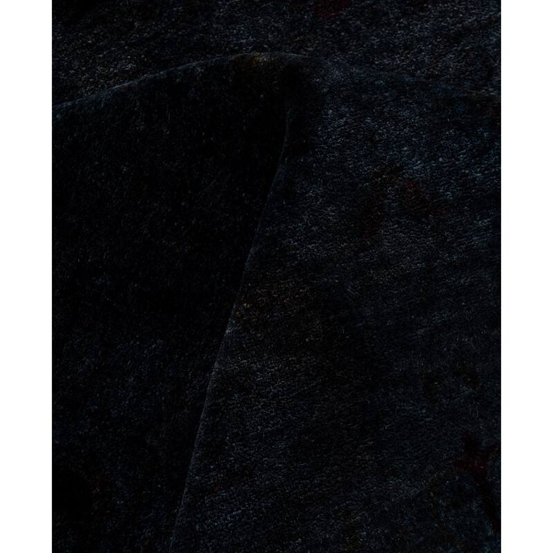 Overdyed One-of-a-Kind Hand-Knotted Area Rug - Black - 8' 0" x 9' 4"