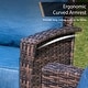 preview thumbnail 14 of 99, MAISON ARTS Extra-Large Patio Wicker Sofa Conversation Set with Coffee Table, Oversize Seat with 5.5'' Thick Padded Cushion