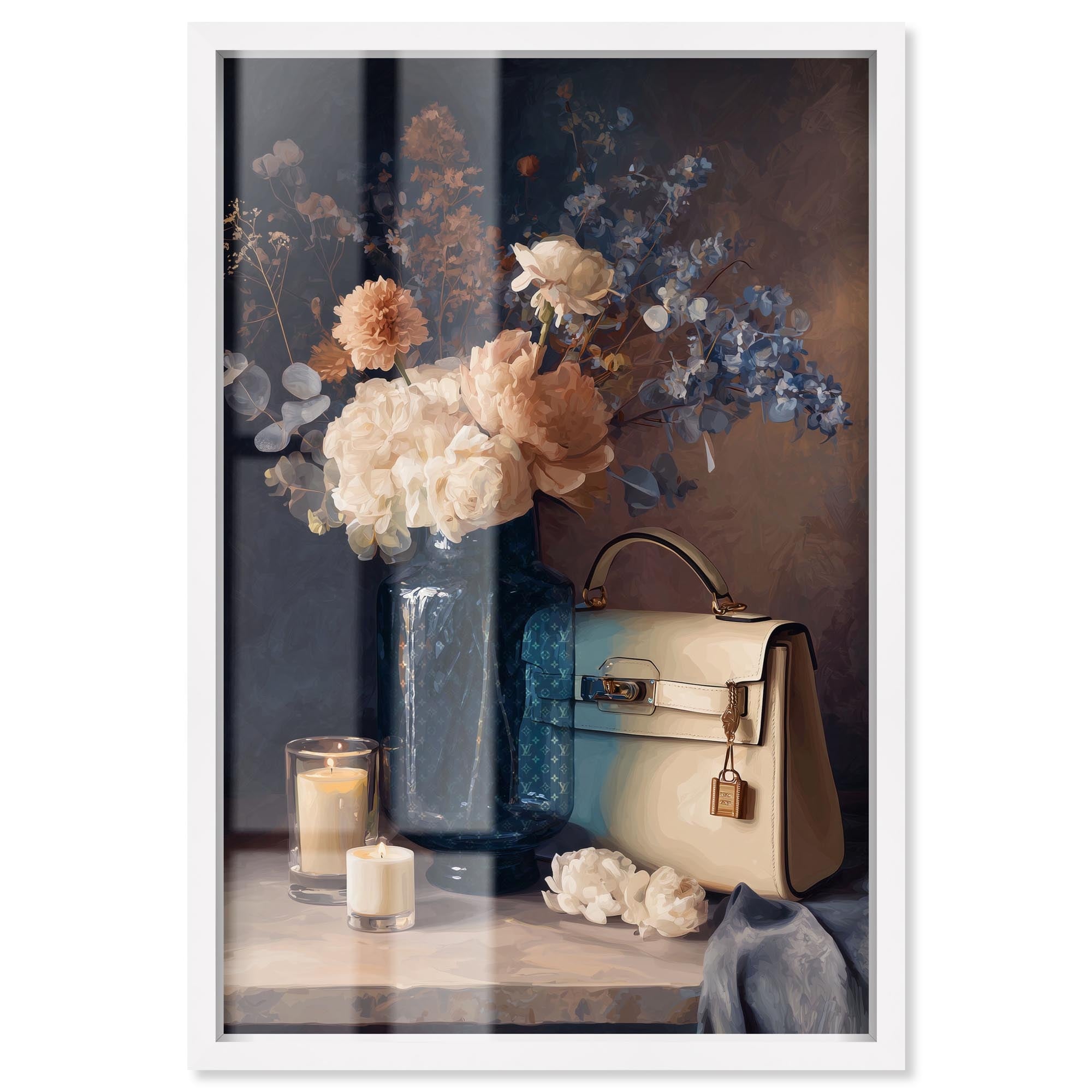 Luxury Glam Candles Kitchen Decor Shadowbox Print by Art Remedy