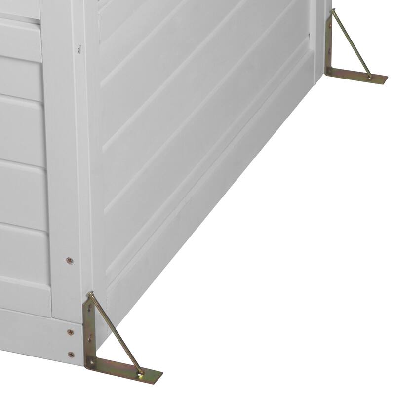 78" Wooden Walk-In Outdoor Greenhouse with Skylights & Folding Shelves