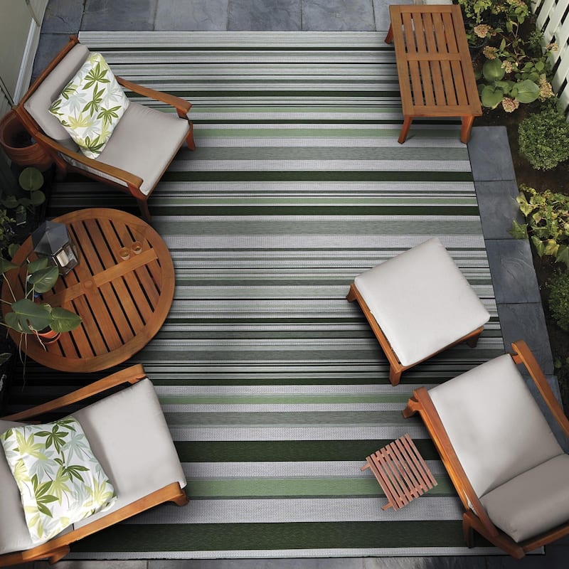 Dream Decor Rugs Gelato Summer Striped Bliss Indoor Outdoor Area Rug