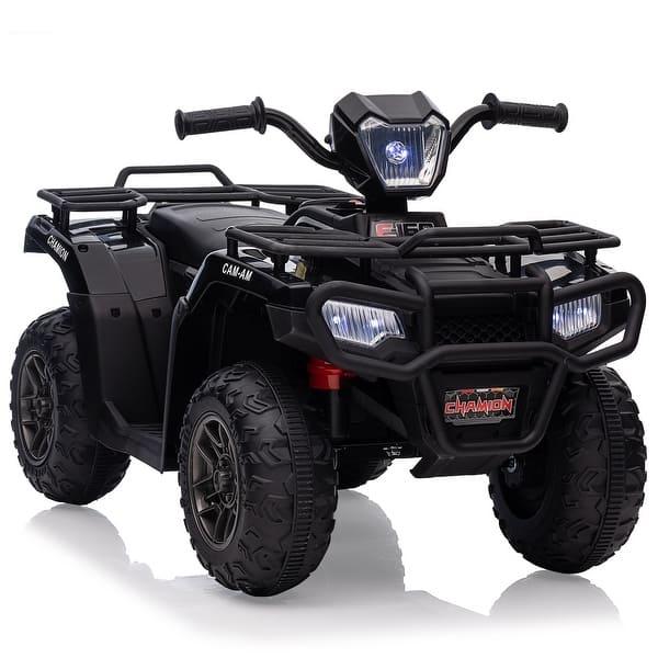 slide 2 of 25, 12V Kids Ride on ATV, Battery-Operated Car, Dual Speed Adjustment 1.5-2.2mph for Toddlers Black
