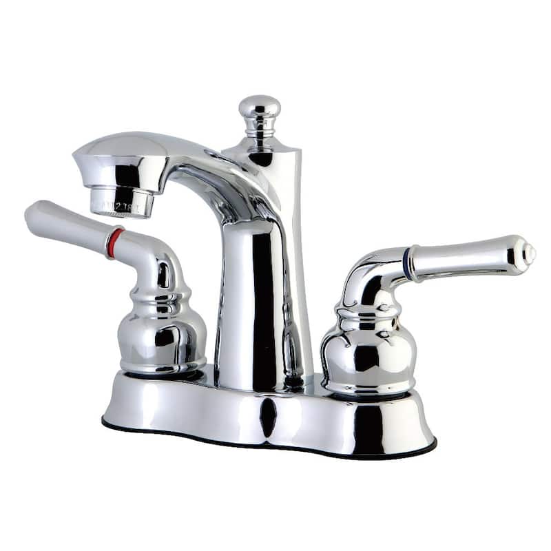 Kingston Brass Naples 1.2 GPM Centerset Bathroom Faucet with Pop-Up - Polished Chrome