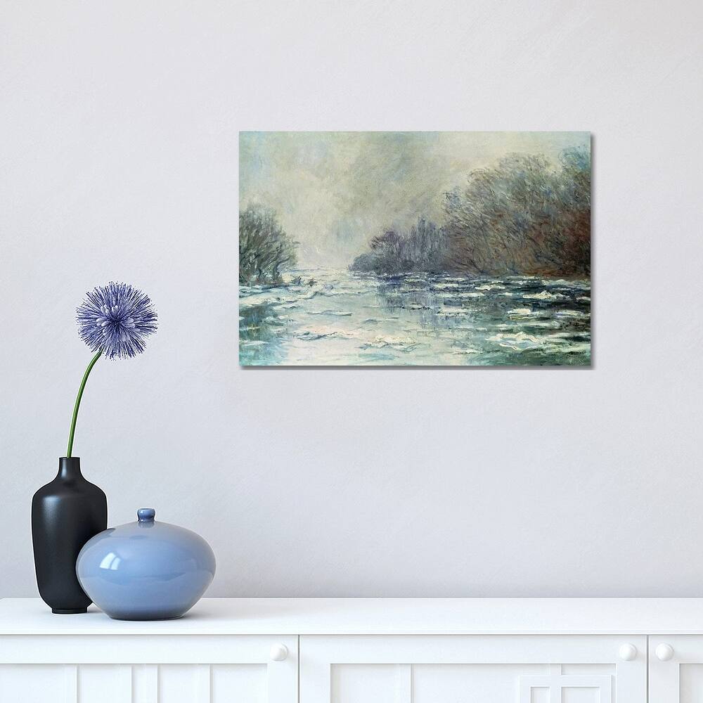 iCanvas "The Break up at Vetheuil, c.1883 " by Claude Monet Canvas Print