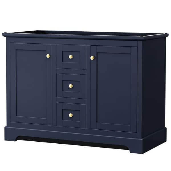 slide 2 of 19, Wyndham Collection Avery 48" Double Free Standing Vanity Cabinet Only