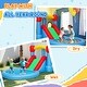 preview thumbnail 8 of 7, Qaba Inflatable Bounce House, 4 in 1 Bouncy Castle with Slide, Basketball Hoop, Ball Pit, 370W Blower, 163" x 81" x 75"
