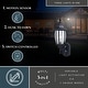 preview thumbnail 2 of 11, Rogers Park Aluminum 6.25-in. W 1 Light Motion Sensor Dusk to Dawn Outdoor Wall Lantern Clear Glass