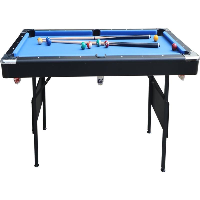 5.5Ft Folding Billiard Table, 3 in 1 Billiard Table,Table Tennis with Safety Anti Collapse Locks Leg