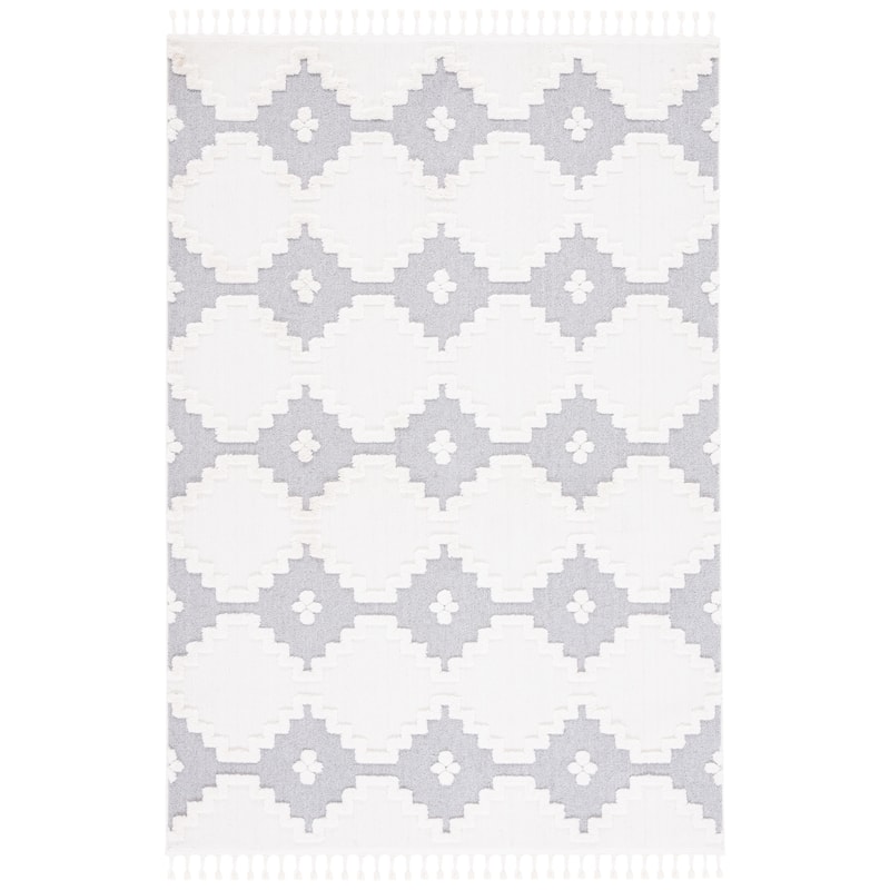 SAFAVIEH Handmade Marrakech Zinayda Traditional Rug - 5'3" x 7'6" - Ivory/Grey