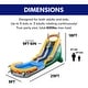 preview thumbnail 2 of 13, HeroKiddo T-Rex 18 FT Inflatable Water Slide with Detachable Pool, PVC Vinyl, Backyard Outdoor Dinosaur, Includes Blower