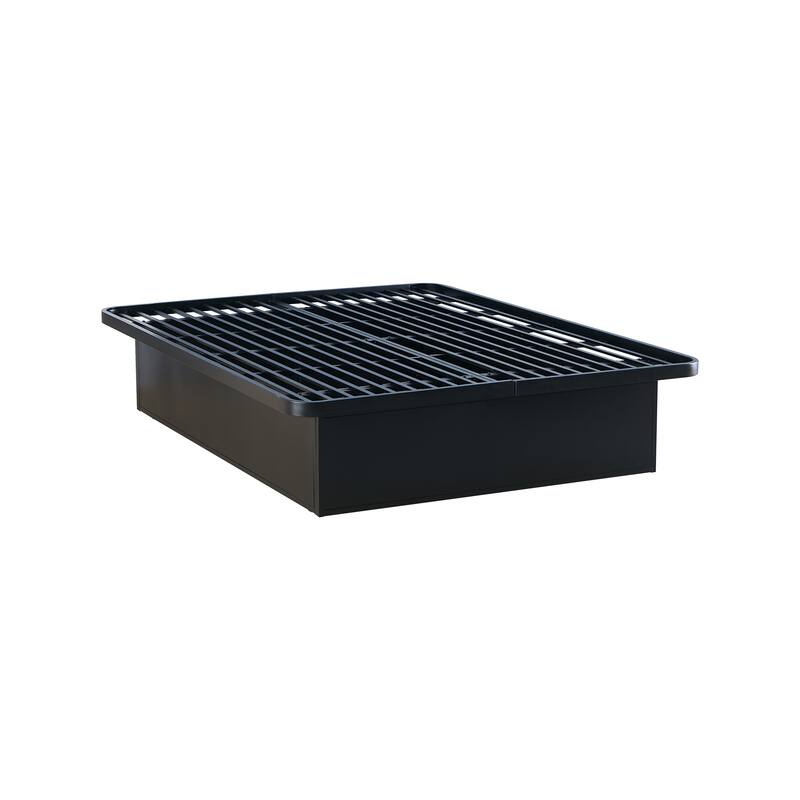 Modern Style Heavy Duty Cal King Size Bed base Frame made with Metal in Black