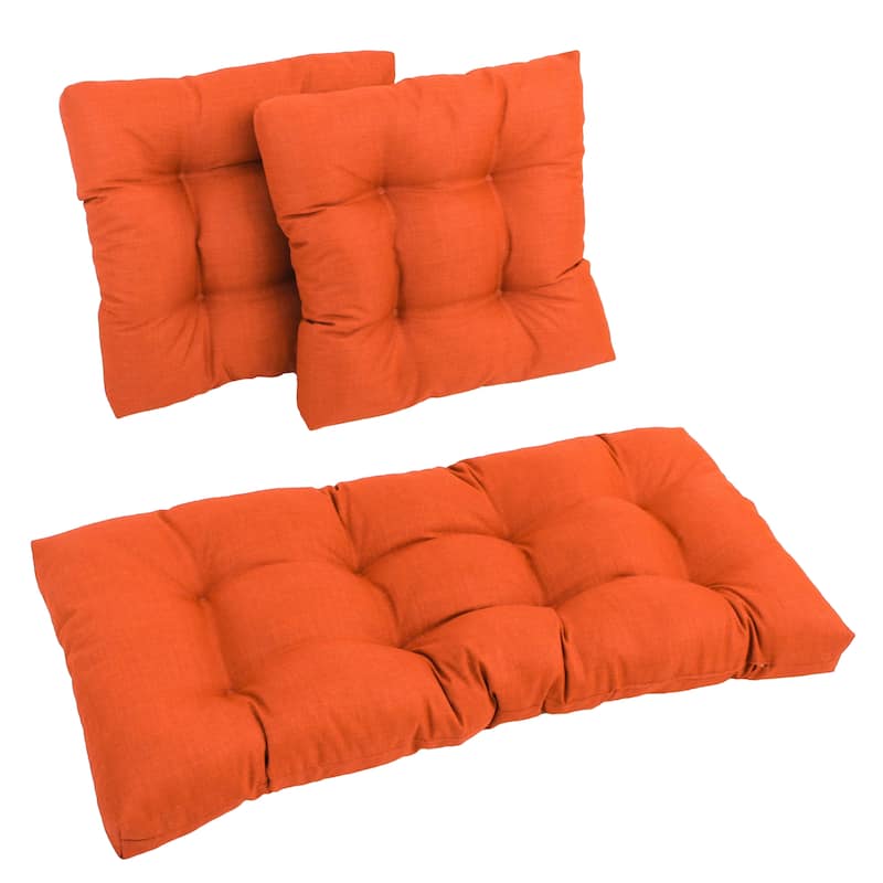 Blazing Needles All-Weather 3-piece Indoor/ Outdoor Cushion Set - Tangerine Dream