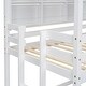 preview thumbnail 18 of 16, Twin House Loft Bunk Bed Kids Bed with Guardrails Semi-enclosed Roof Bedside Shelves and Ladder, Grey