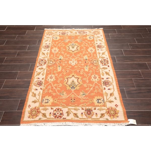 Hand Knotted Nourison Nourmak High Low Pile Burnt Orange Beige Oriental Area Rug Wool Traditional Oriental Area Rug 3x5 On Sale Overstock 31305053