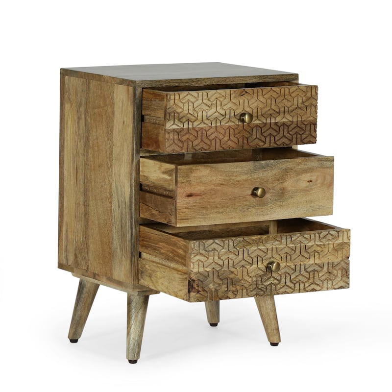 3-Drawer Bedside Cabinet