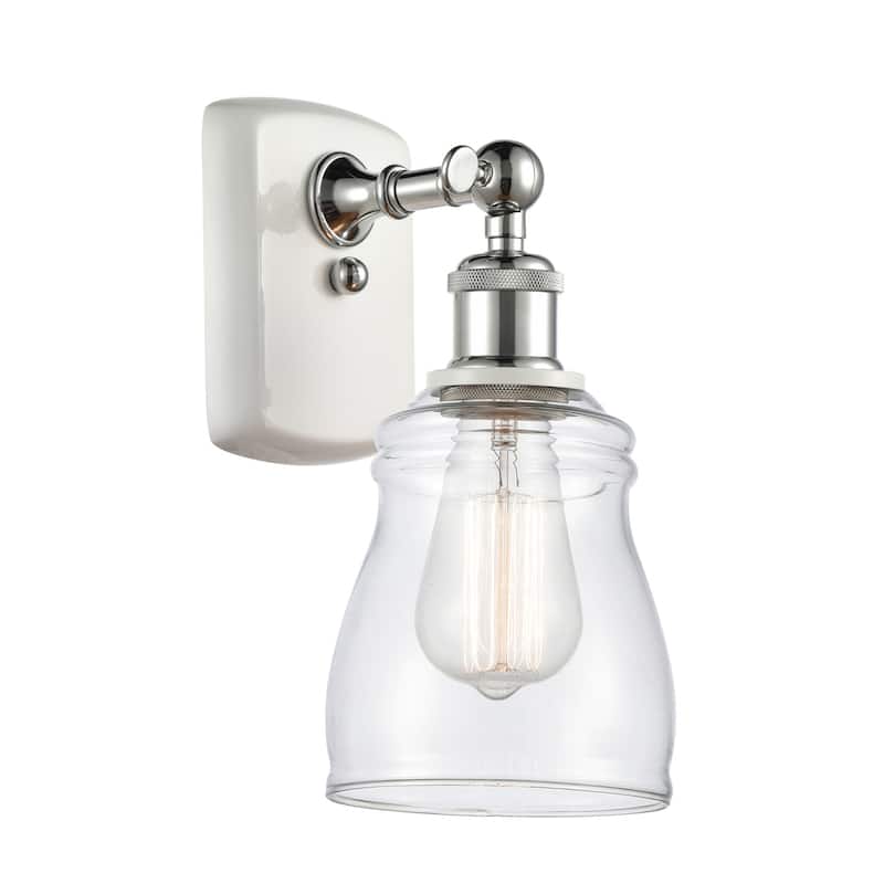 Innovations Lighting Ellery 9" Tall Bathroom Sconce - White and Polished Chrome / Clear
