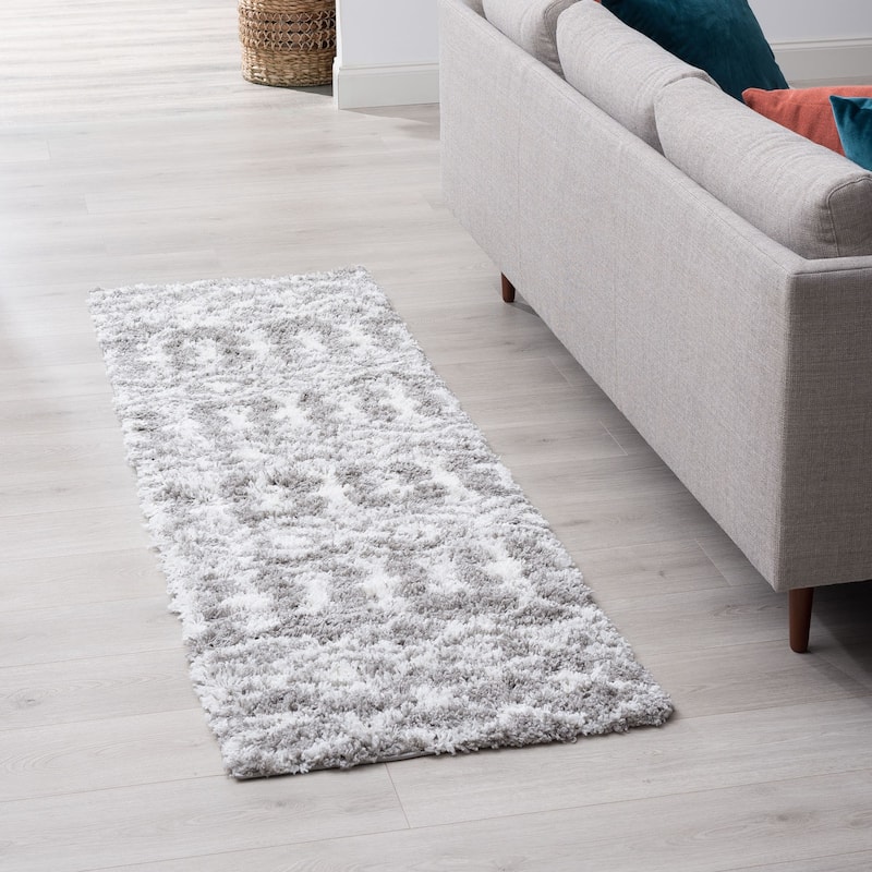 Joy Shag Mediterranean Geometric Indoor Area Rug
