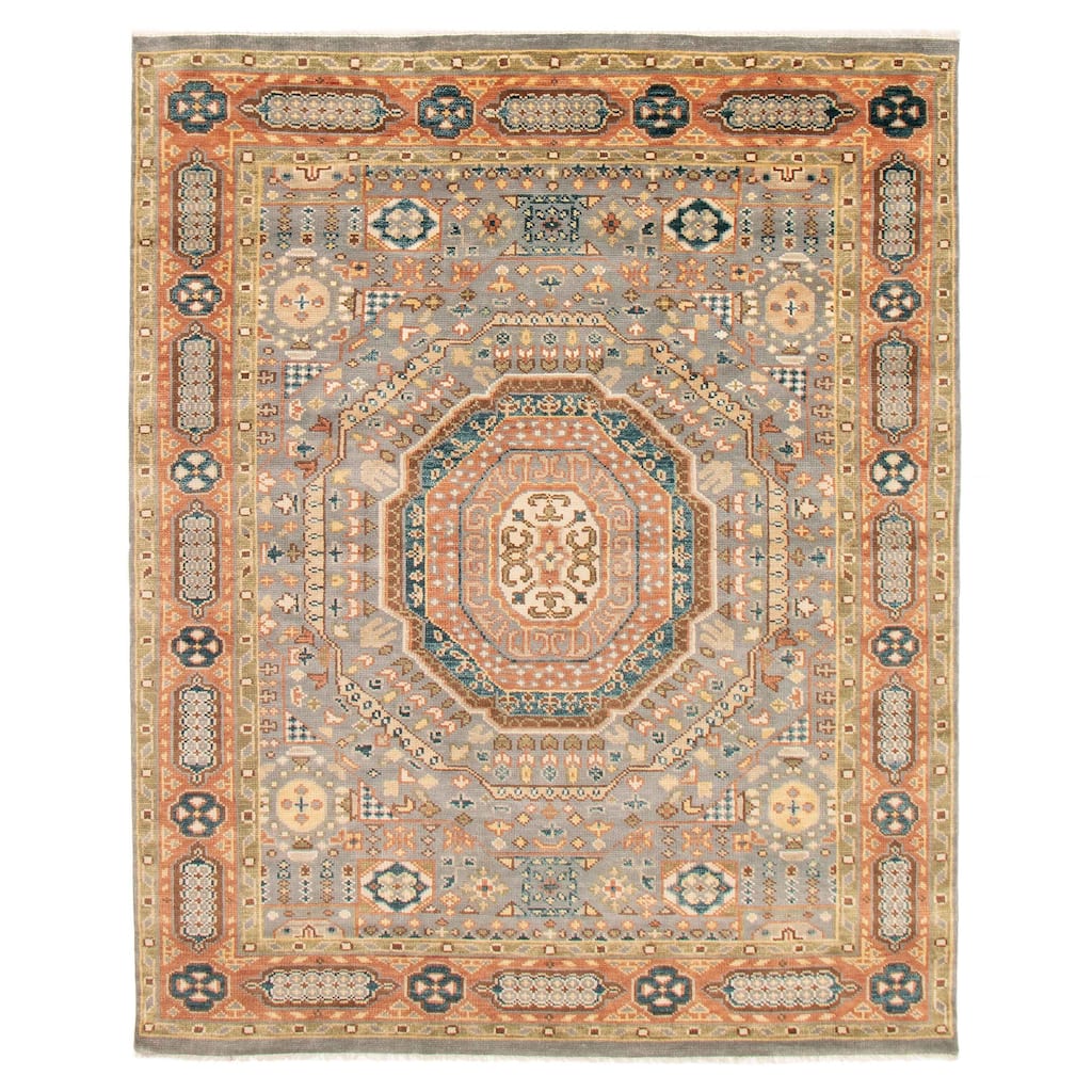 ECARPETGALLERY Hand-knotted Jules Serapi Grey Wool Rug - 8'0 x 10'0