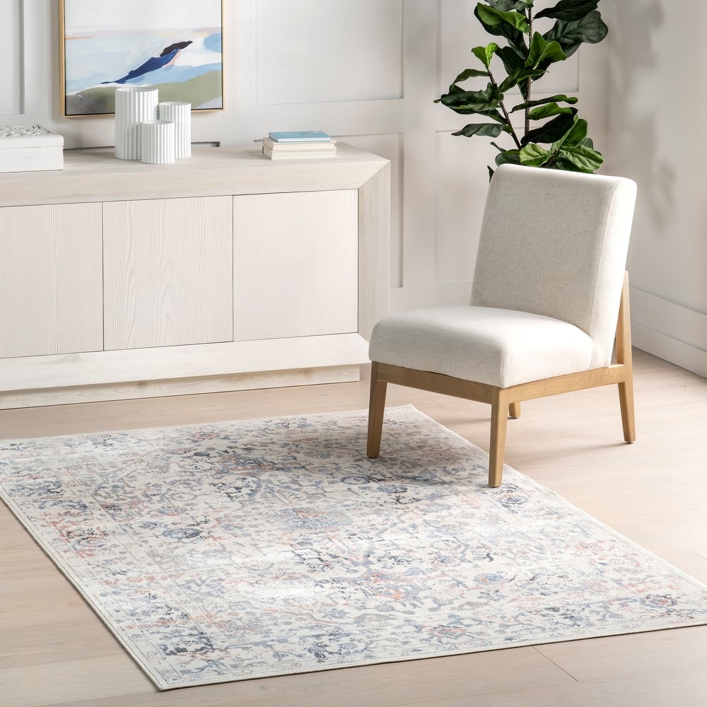 Nuloom Everlee SpinClean Faded Persian Machine Washable Area Rug