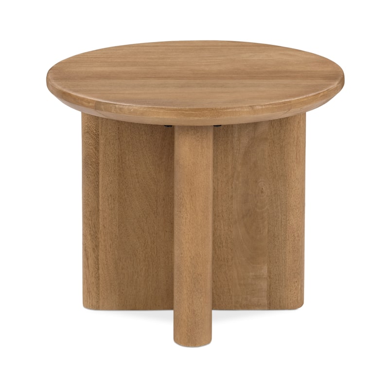 Classic Home Montengo Solid Mango Wood Round End Table