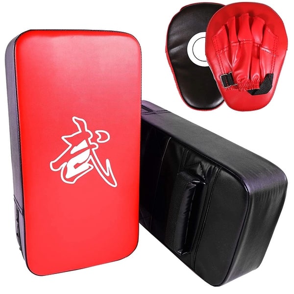 Objetivo De Pie Curvo Serlium Para Kick Boxing Y Taekwondo: Almohadilla De Cuero Espacial + Espuma EVA (46x30x8cm, 500g)