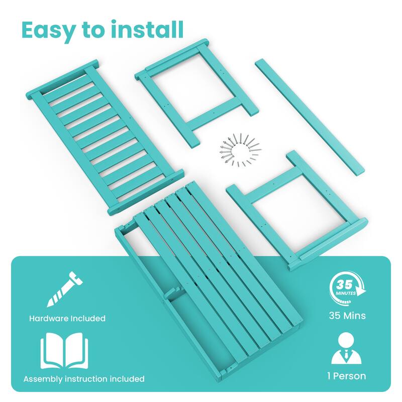 Outdoor 2-Person Garden Bench 42.92-in W x 35.83-in H