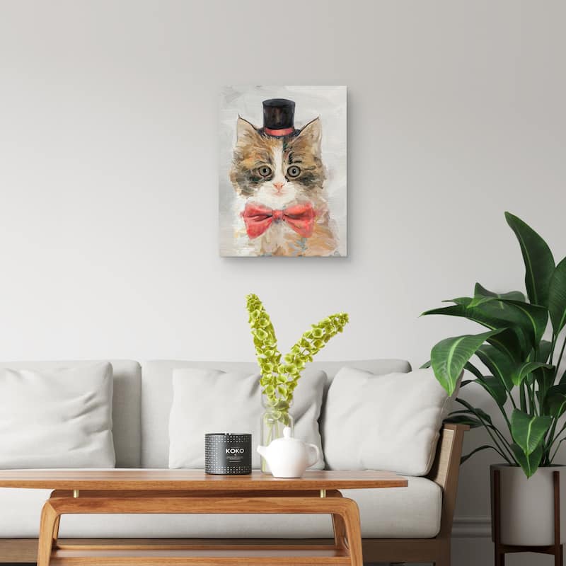 Top Hat Cats II Canvas Art Print