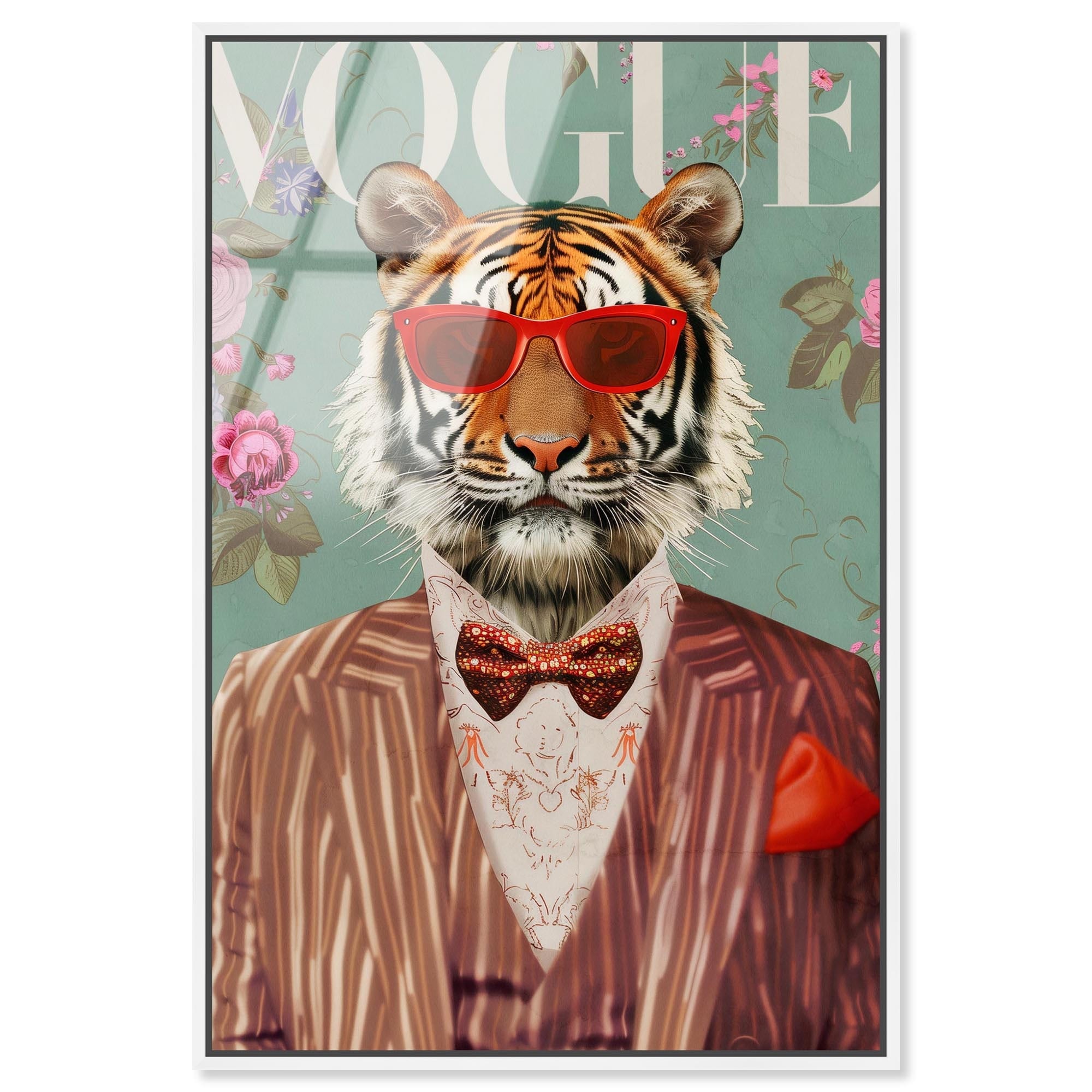 Tiger Cover Coquete Framed High-Gloss Acrylic Wall Art by Art Remedy