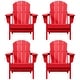 preview thumbnail 3 of 10, Laguna Weather Resistant Outdoor Patio Folding Adirondack Chairs (Set of 4)
