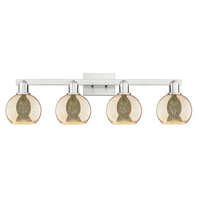 Innovations Lighting Endless Possibilities Arcadia - Athens - 4 Light 33" Bath Vanity Light - Mercury/Brushed Satin Nickel