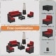 preview thumbnail 101 of 99, Outdoor Patio Furniture Set, All Weather PE Wicker Sectional Conversion Sofa set with Firepit(Optional)