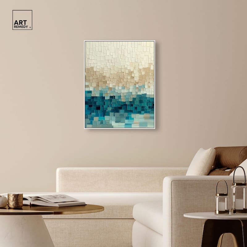 Pixelated Sea II Canvas by Art Remedy