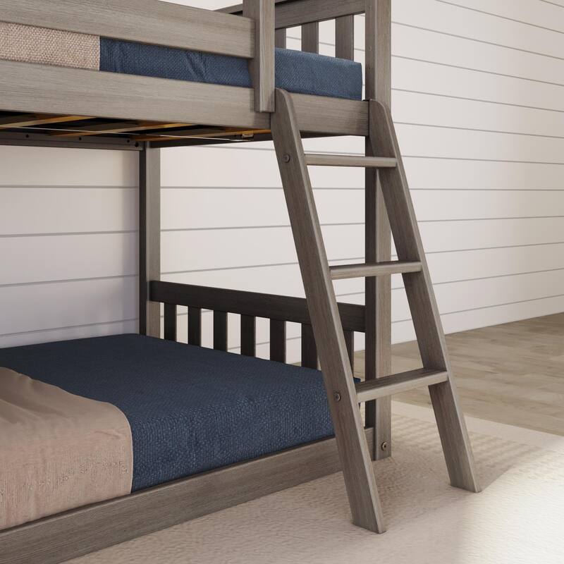 Max and Lily Classic Twin over Twin Low Bunk with Easy Slide