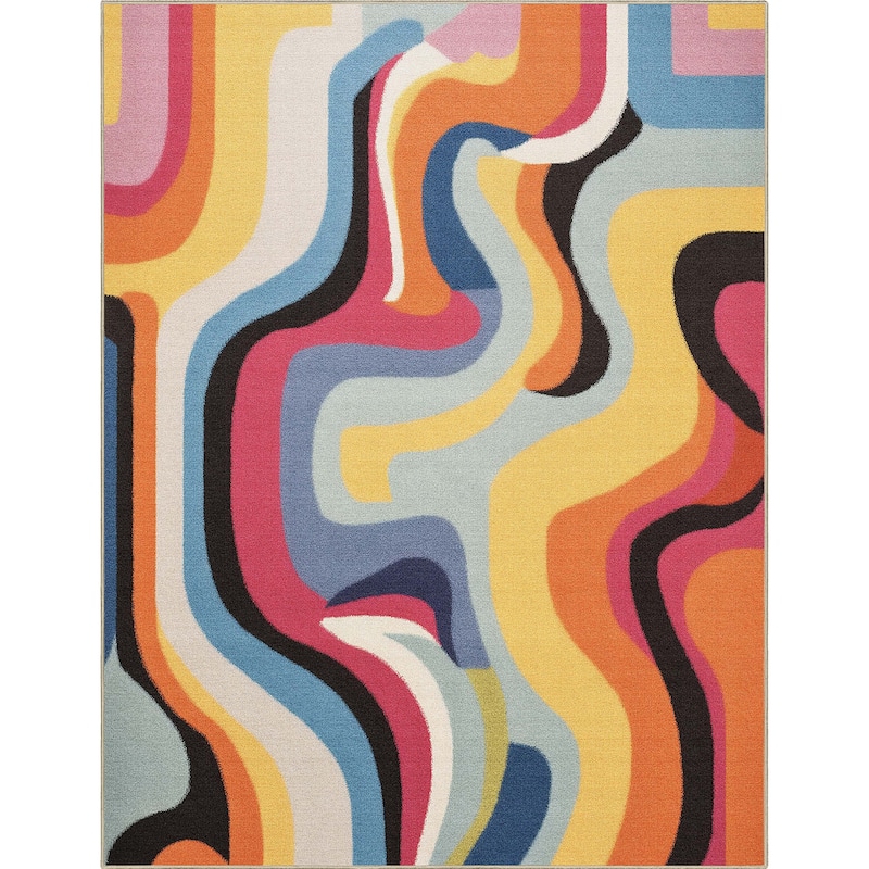 Well Woven Apollo Eternal Modern Abstract Bright Flat-Woven Area Rug