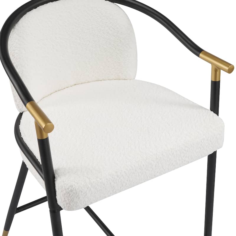 Set of 2 26" H Upholstered Counter Stool with Metal Frame