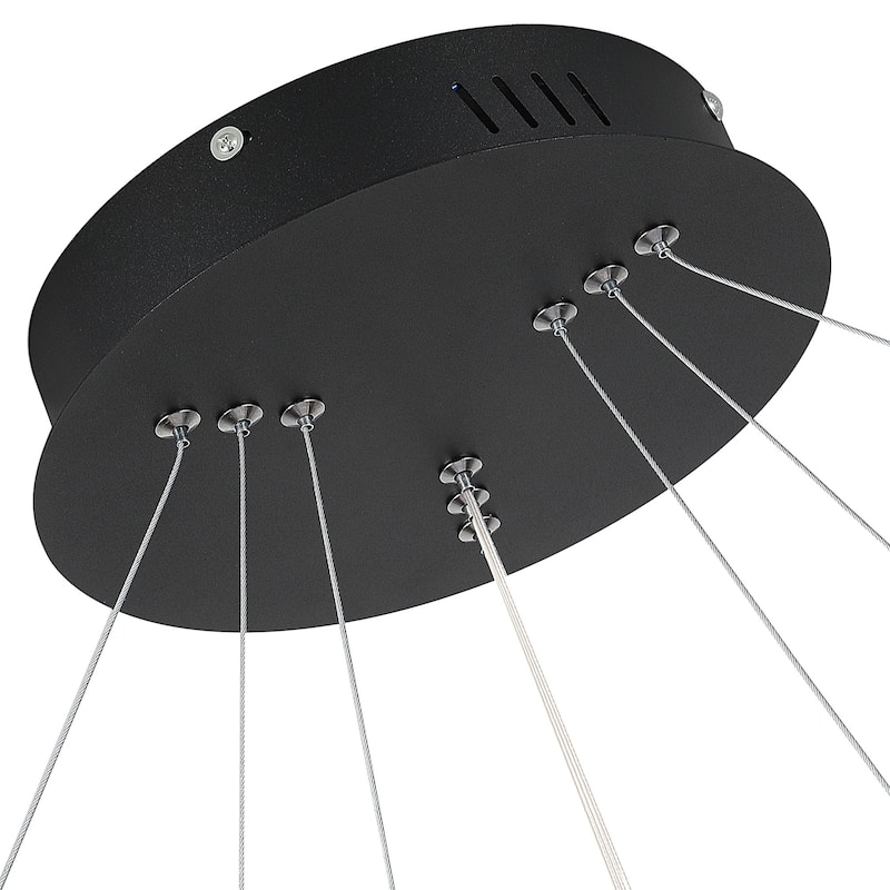 Modern Dimmable 3-Light Unique Tiered LED Chandelier