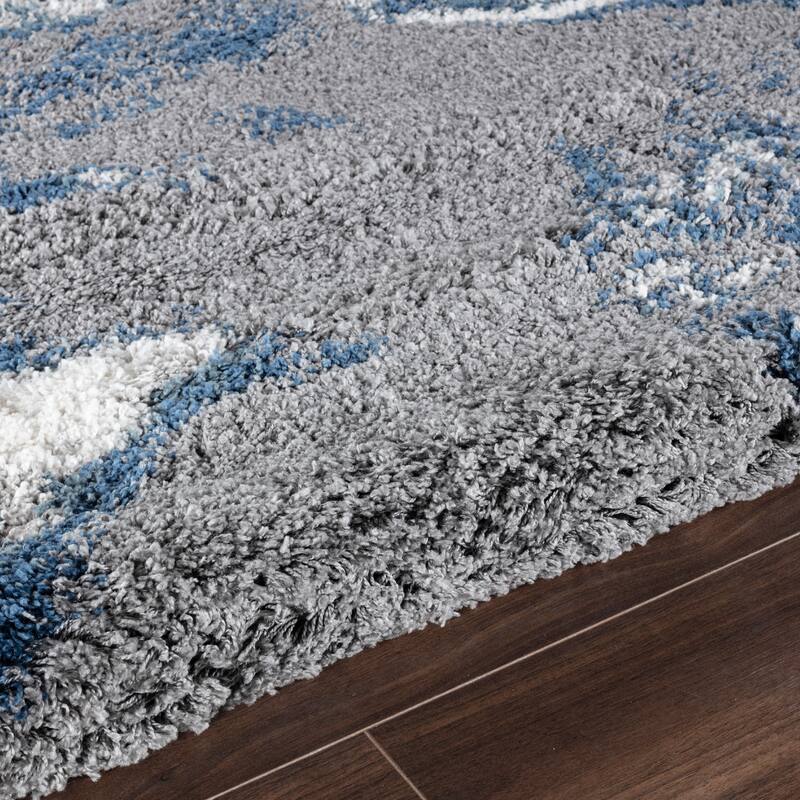 Noori Rug Lux Blake Abstract Modern 2-inch Thick Shag Rug