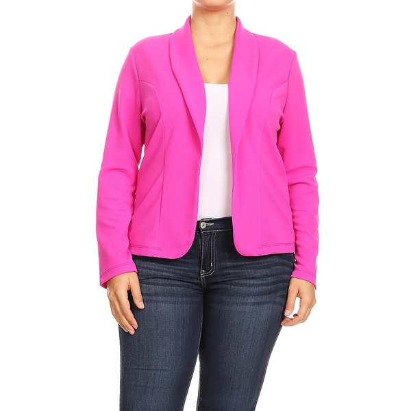Hot pink plus size jacket