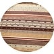 preview thumbnail 1 of 13, Striped Gabbeh Kashkoli Area Rug Wool Handmade Oriental Carpet - 7'9" x 8'2" Round
