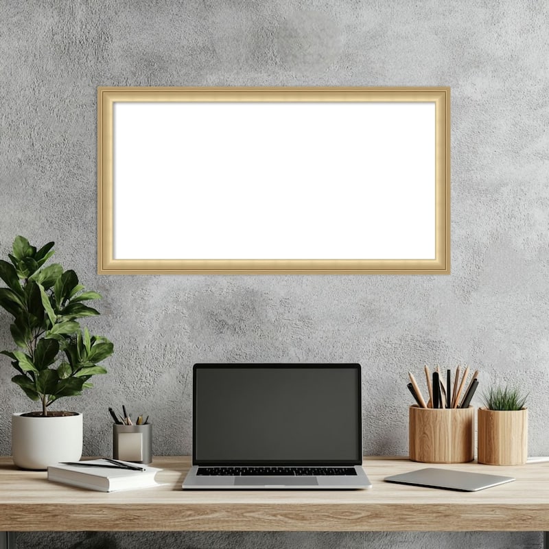 Amanti Art Florence Gold Framed Dry Erase Magnetic Board