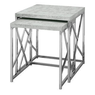 nesting tables contemporary gray square